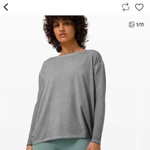 Lululemon Back in Action Organic Cotton. Long sleeve. Size 6